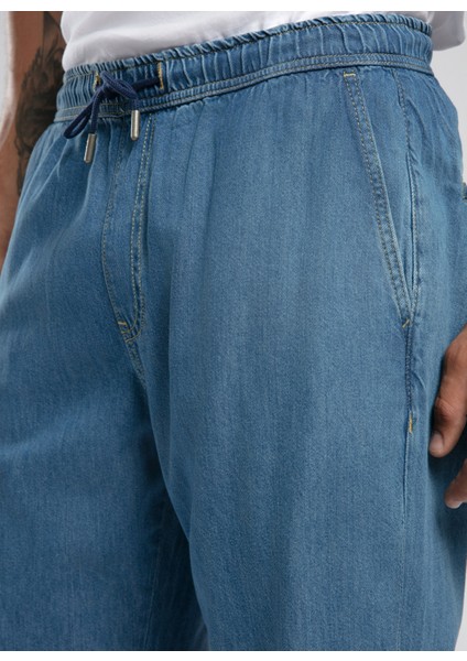 Lastikli Bel Straight Erkek Denim Pantolon 252 Lcm 121066 Loose Myles Lıght modelleri