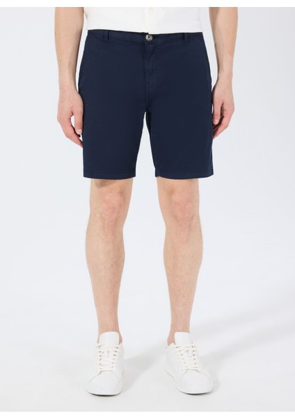 Slim Fit Lacivert Erkek Şort M5GD13WH4BAG7V2 Angels Chıno Short modelleri