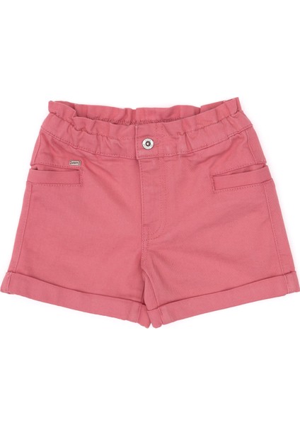 Yüksek Bel Relaxed Koyu Pembe Kız Çocuk Denim Şort Alınakıds
