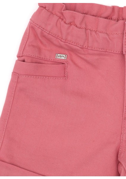 Yüksek Bel Relaxed Koyu Pembe Kız Çocuk Denim Şort Alınakıds