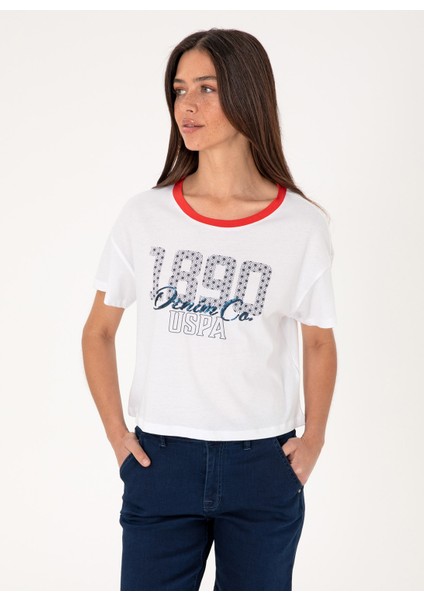 Bisiklet Yaka Beyaz Kadın T-Shirt D-Gıanna fiyatları