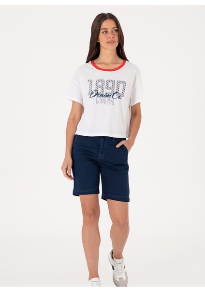 Bisiklet Yaka Beyaz Kadın T-Shirt D-Gıanna modelleri