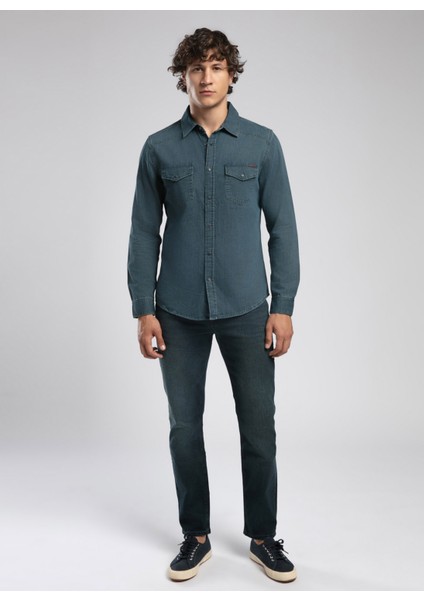 Normal Bel Slim Straight Erkek Denim Pantolon 252 Lcm 121008 Jagger Ronse Broken