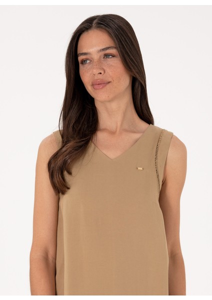 V Yaka Vizon Diz Üstü Kadın Elbise Monrey fiyatları