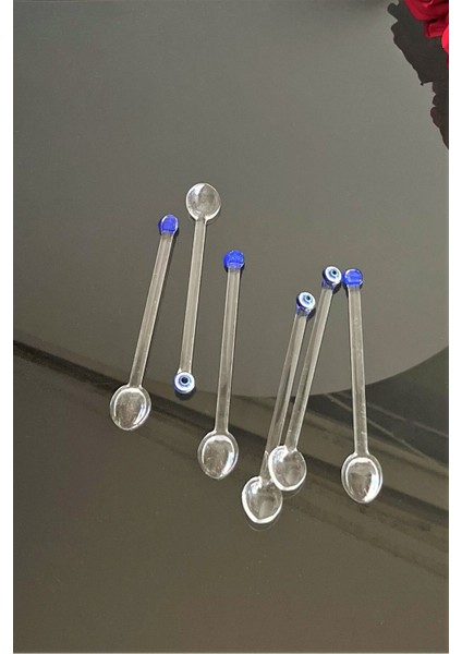 6'lı şık cam çay kaşığı takımı, zarif tasarım, paslanmaz çelik, 6 kişilik set fırsatları