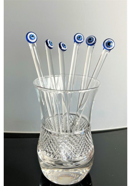 6'lı şık cam çay kaşığı takımı, zarif tasarım, paslanmaz çelik, 6 kişilik set indirimleri