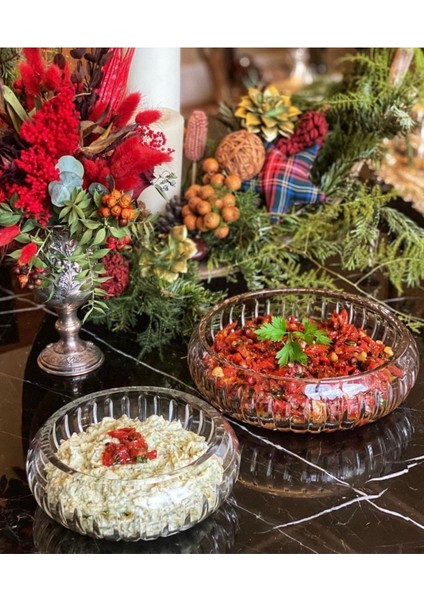 Şeffaf Kristal Kesme Cam Salata Kasesi 18 cm, şık ve dayanıklı mutfak ürünü