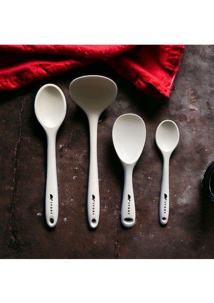 Isıya Dayanıklı Silikon Kepçe ve Kaşık Seti 5 Parça, 20-28cm fiyatları