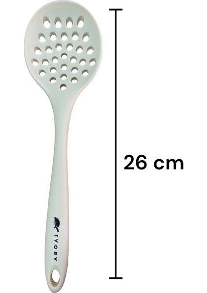 Isıya Dayanıklı Silikon Kepçe ve Kaşık Seti 5 Parça, 20-28cm modelleri