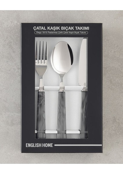 Paslanmaz Çelik 18 Parça Çatal Kaşık Bıçak Takımı, 6 Kişilik, Şık ve dayanıklı set indirimleri