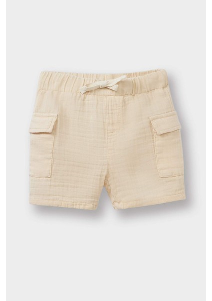 Erkek Bebek Beli Lastikli Müslin Şort F0367A525SM