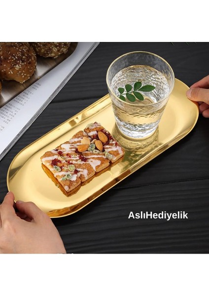 6'lı 23 cm Oval Gold Paslanmaz Çelik Çerezlik ve Sosluk Takımı fiyatları