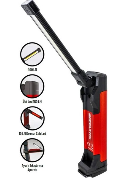 Izeltaş Cob LED Katlanır Çalışma Lambası 400 Lm