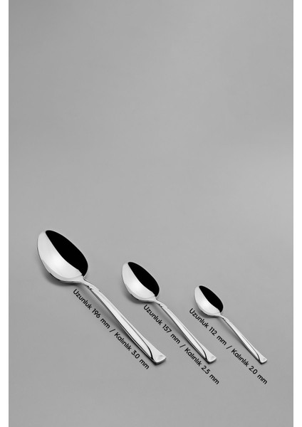 Şık 6 Kişilik 30 Parça Çatal Kaşık Seti, Gümüş Renk, Zarif ve Kullanışlı Tasarım