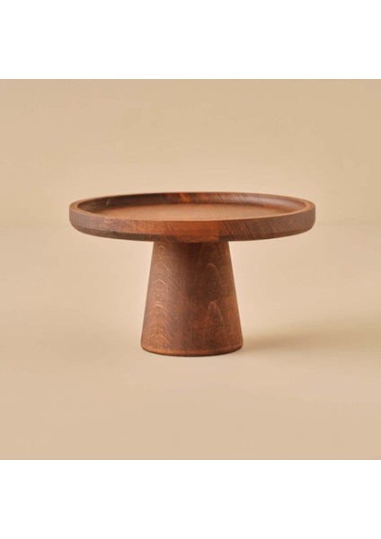 Doğal Ahşap Kek Standı 21 cm, Sağlıklı ve Şık Tasarım