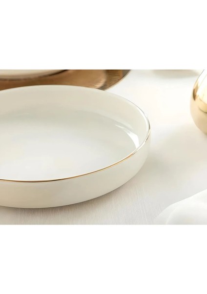 Altın tonlu 20 cm şık porselen salata ve sunum tabağı, 1 adet, 500-1000 ml fiyatları