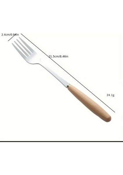 6 adet bambu saplı çelik yemek çatalı, şık ve sağlıklı kullanım için ideal modelleri