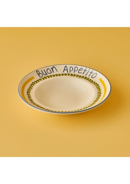 Renkli 27 cm Porselen Makara Tabağı, Mikrodalga Uyumlu, Şık ve Fonksiyonel Tasarım