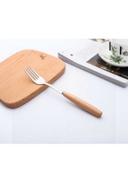 6 adet bambu saplı çelik yemek çatalı, şık ve sağlıklı kullanım için ideal fırsatları