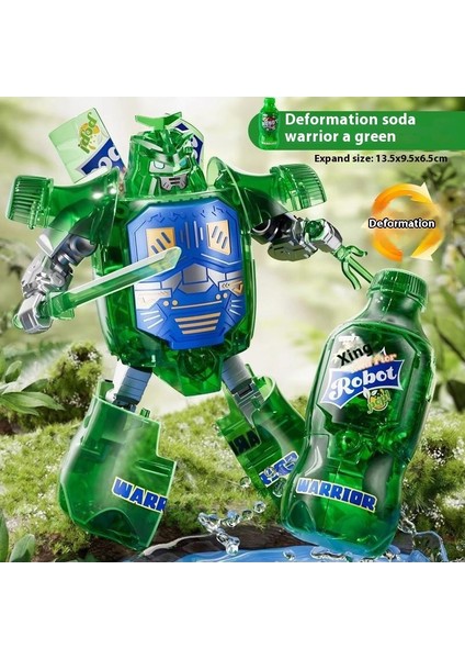 Çocuk Dönüşüm Oyuncakları Meşrubat Samuray Kutu Kola Içecek Şişeleme Robotu Erkek Puzzle (Yurt Dışından)