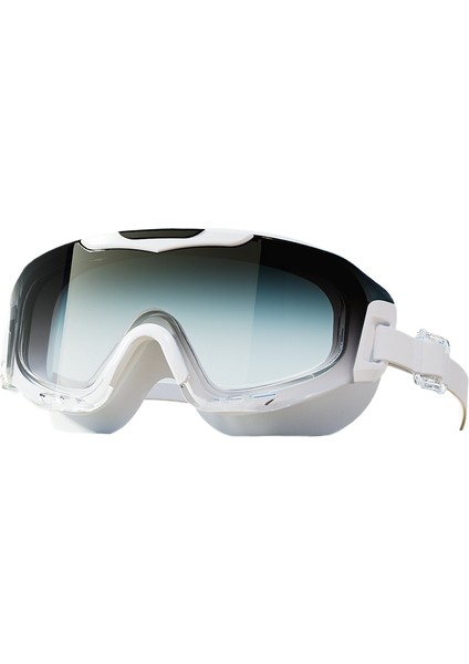 Hd Buğu Önleyici Su Geçirmez Büyük Çerçeve Yüzme Gözlüğü Yetişkin Dalış Özel Yüzme Şapkası (Yurt Dışından)