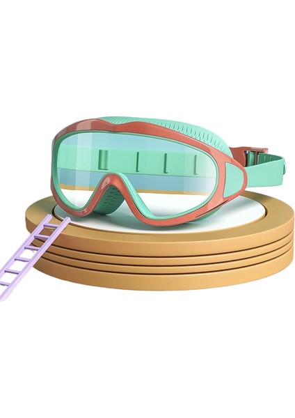 Çocuk Yüzme Gözlüğü Yüzme Şapkası Erkek Kız Yüzme Gözlükleri Su Geçirmez Buğu Önleyici Hd Büyük Çerçeve Dalış Gözlüğü Profesyonel (Yurt Dışından)