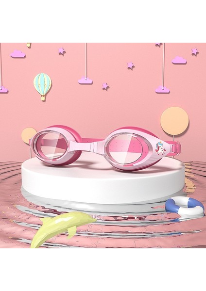 Çocuk Yüzme Gözlüğü Yüzme Şapkası Su Geçirmez Buğu Önleyici Yüzme Gözlükleri Yüzme Dalış Ekipmanları (Yurt Dışından)