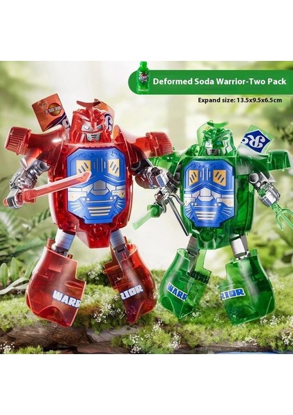 Çocuk Dönüşüm Oyuncakları Meşrubat Samuray Kutu Kola Içecek Şişeleme Robotu Erkek Puzzle (Yurt Dışından)