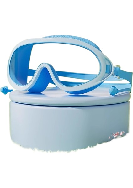 Çocuk Yüzme Gözlüğü Yüzme Şapkası Erkek Kız Yüzme Gözlükleri Su Geçirmez Buğu Önleyici Hd Büyük Çerçeve Dalış Gözlüğü Profesyonel (Yurt Dışından)