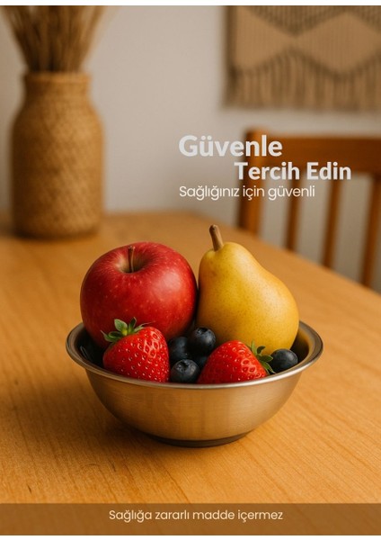 Sağlıklı Paslanmaz Çelik Kase - Dayanıklı Çok Yönlü Çorba, Salata ve Meyve Kabı No 1 modelleri