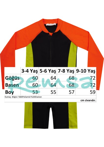 Uv Korumalı Uzun Kollu Şortlu Tulum Bebek Yüzücü Mayo 5236 Siyah modelleri