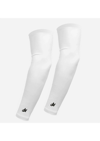 Unisex Lycra Spor Kolluğu, Basketbol ve Voleybol için, Beyaz, 1 Çift Renk