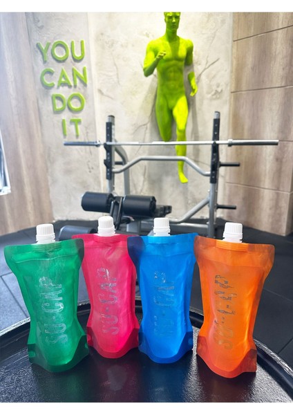 Katlanabilir Mavi Su Şişesi, Hafif, Pratik, 0,47 L, Plastik, Taşıma Kolaylığı