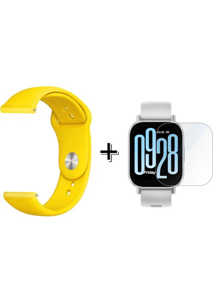 Xiaomi Redmi Watch 5 Active ile Uyumlu Silikon Kordon Kayış + Kırılmaz Cam Koruma - FC875