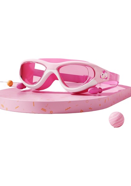 Çocuk Yüzme Gözlüğü Yüzme Şapkası Su Geçirmez Buğu Önleyici Yüzme Gözlükleri Yüzme Dalış Ekipmanları (Yurt Dışından)