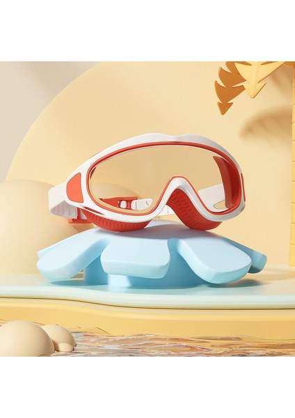 Çocuk Yüzme Gözlükleri Su Geçirmez Buğu Önleyici Hd Büyük Çerçeve Yüzme Gözlükleri Erkek ve Kız Çocukları Için Profesyonel Dalış Yüzme Şapkası (Yurt Dışından)