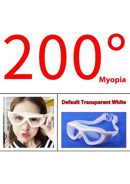 Erkekler ve Kadınlar Için Yüzme Gözlükleri Hd Buğu Önleyici Su Geçirmez Miyopi Yetişkin (Yurt Dışından)