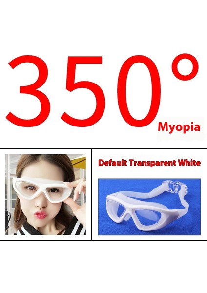 Erkekler ve Kadınlar Için Yüzme Gözlükleri Hd Buğu Önleyici Su Geçirmez Miyopi Yetişkin (Yurt Dışından)
