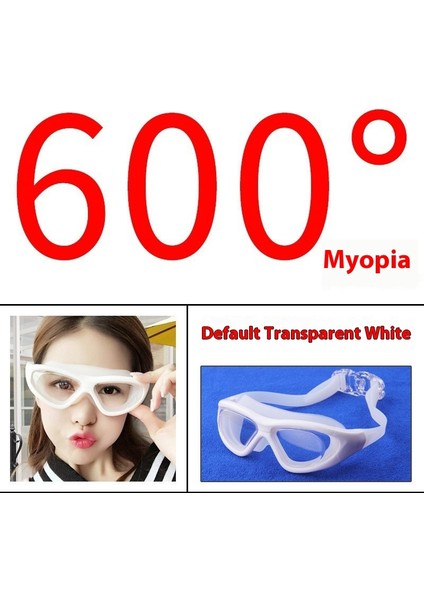 Erkekler ve Kadınlar Için Yüzme Gözlükleri Hd Buğu Önleyici Su Geçirmez Miyopi Yetişkin (Yurt Dışından)