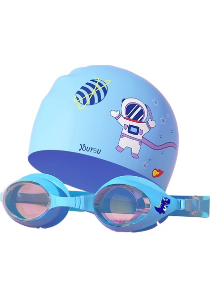 Çocuk Yüzme Gözlüğü Yüzme Şapkası Su Geçirmez Buğu Önleyici Yüzme Gözlükleri Yüzme Dalış Ekipmanları (Yurt Dışından)