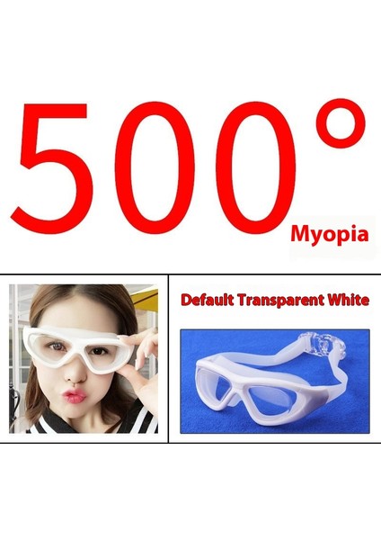 Erkekler ve Kadınlar Için Yüzme Gözlükleri Hd Buğu Önleyici Su Geçirmez Miyopi Yetişkin (Yurt Dışından)