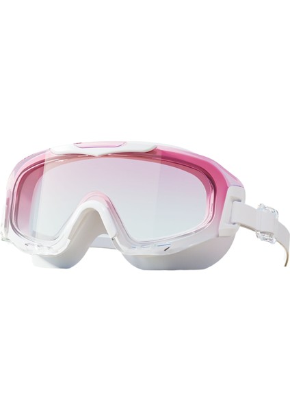 Hd Buğu Önleyici Su Geçirmez Büyük Çerçeve Yüzme Gözlüğü Yetişkin Dalış Özel Yüzme Şapkası (Yurt Dışından)