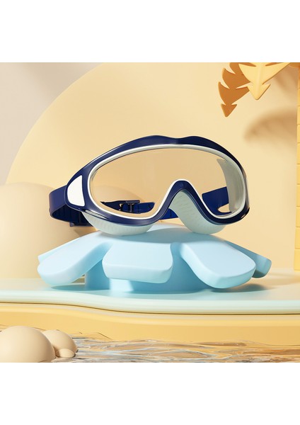 Çocuk Yüzme Gözlükleri Su Geçirmez Buğu Önleyici Hd Büyük Çerçeve Yüzme Gözlükleri Erkek ve Kız Çocukları Için Profesyonel Dalış Yüzme Şapkası (Yurt Dışından)