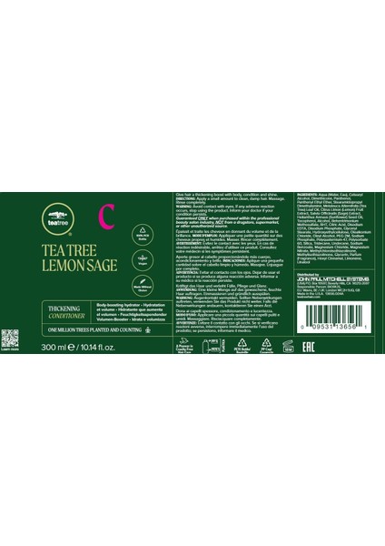 Paul Mitchell Lemon Sage Dolgunlaştirici Bakim Kremi 300 ml