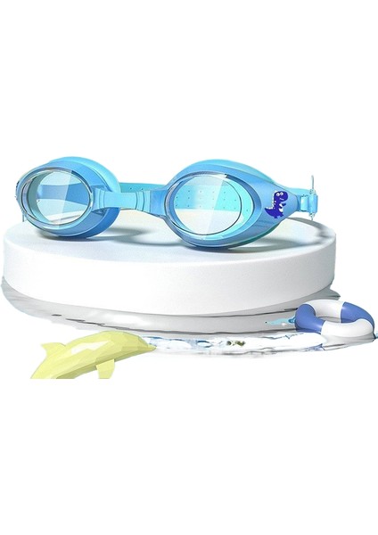 Çocuk Yüzme Gözlüğü Yüzme Şapkası Su Geçirmez Buğu Önleyici Yüzme Gözlükleri Yüzme Dalış Ekipmanları (Yurt Dışından)