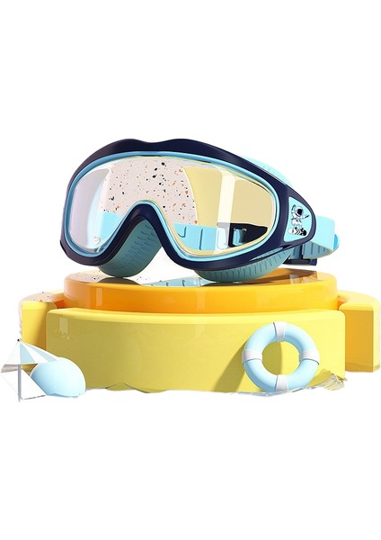 Çocuk Yüzme Gözlüğü Yüzme Şapkası Erkek Kız Yüzme Gözlükleri Su Geçirmez Buğu Önleyici Hd Büyük Çerçeve Dalış Gözlüğü Profesyonel (Yurt Dışından)