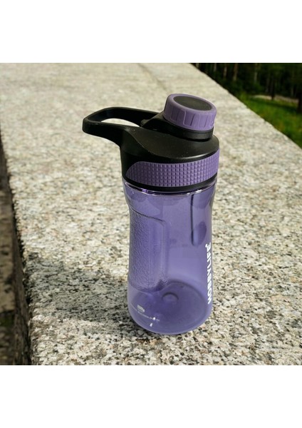 Mor şeffaf spor ve ofis su şişesi, 530 ml, hafif ve kullanışlı tasarım