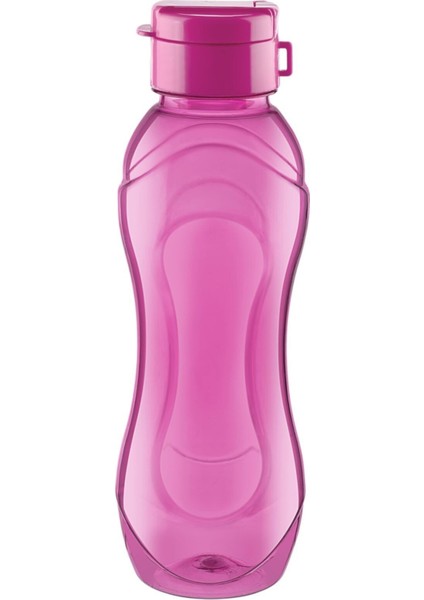 Şeffaf Renkli Spor Matara 750 ml Pembe Plastik Su Şişesi