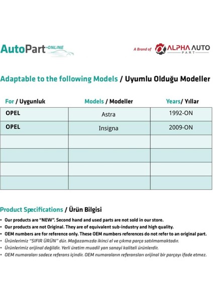 Opel Astra J, Insignia Için Kapı Kilit Motoru fiyatları