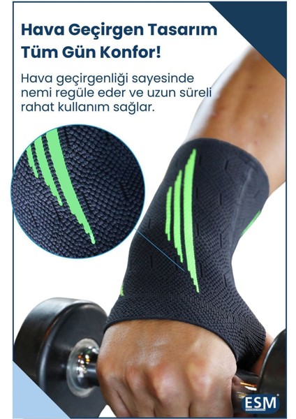 Elastik Örme Bileklik, Spor ve Fitness İçin, Çift Taraflı, Siyah Renk modelleri